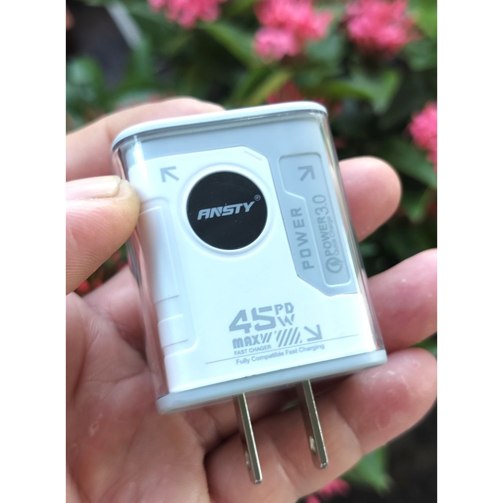 Củ sạc Ansty 45W, 2 cổng sạc ... Hàng chất lượng, sạc nhanh tất cả  điện thoại