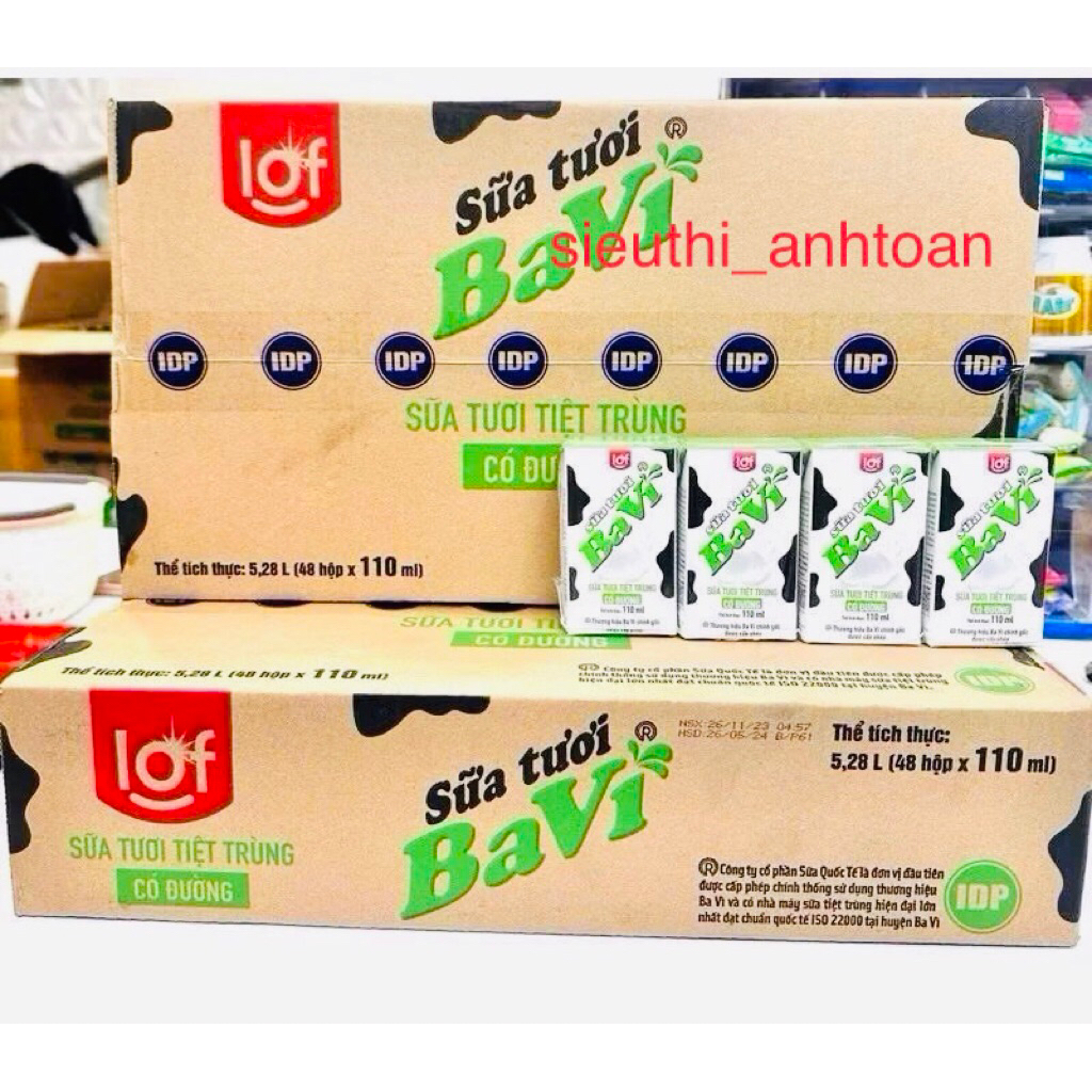 Thùng sữa Ba Vì Lof 48 hộp x 110ml