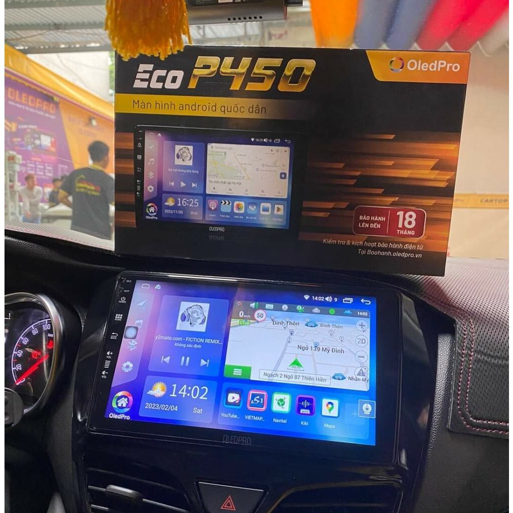 Màn android ô tô 9 inch Oled Pro P450  Ram 4G - rom 64G, Bản đồ Vietmap, Navitheo, Youtube nghe nhạc