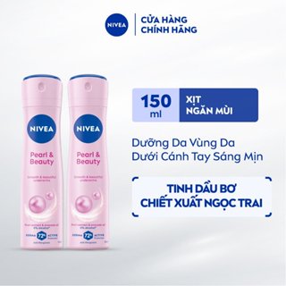 [HOT DEAL LIVE] Bộ 2 Xịt Khử Mùi NIVEA Pearl&Beauty Dưỡng Sáng Da Ngọc Trai (150 ml) - 83731x2