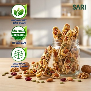  Bánh Thuyền Mix Siêu Hạt Hộp 250gr Hàng Loại 1 Đồ Ăn Vặt healthy 