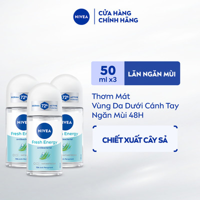Bộ 3 Lăn Ngăn Mùi NIVEA Tươi Mát Sức Sống (50 ml) - 83754
