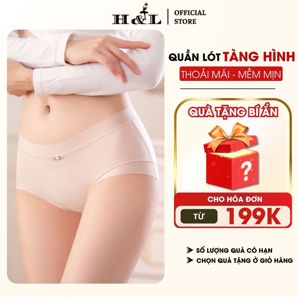 Quần Lót Nữ Đúc Su Tàng Hình Mềm Mịn, Quần Chip Nữ Su Lụa Đính Nơ Tinh Tế HL BOUTIQUE L896
