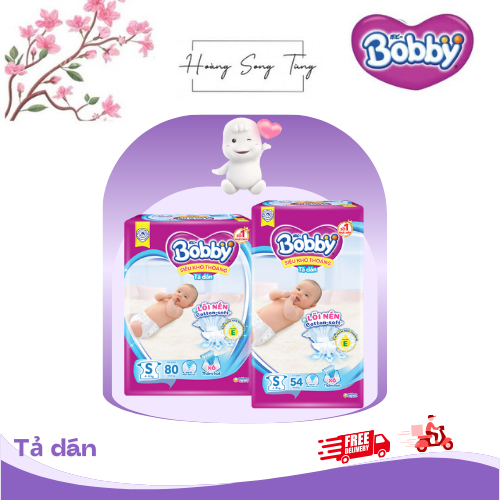 Combo Tã dán Bobby Siêu khô thoáng - NB70/ S54/ S80 - Hoàng Song Tùng