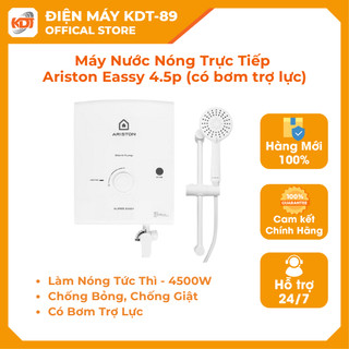   Hỏa Tốc   Có dịch vụ lắp đặt  Máy nước nóng trực tiếp  có bơm  Ariston 4500W AURES EASY 4.5P 