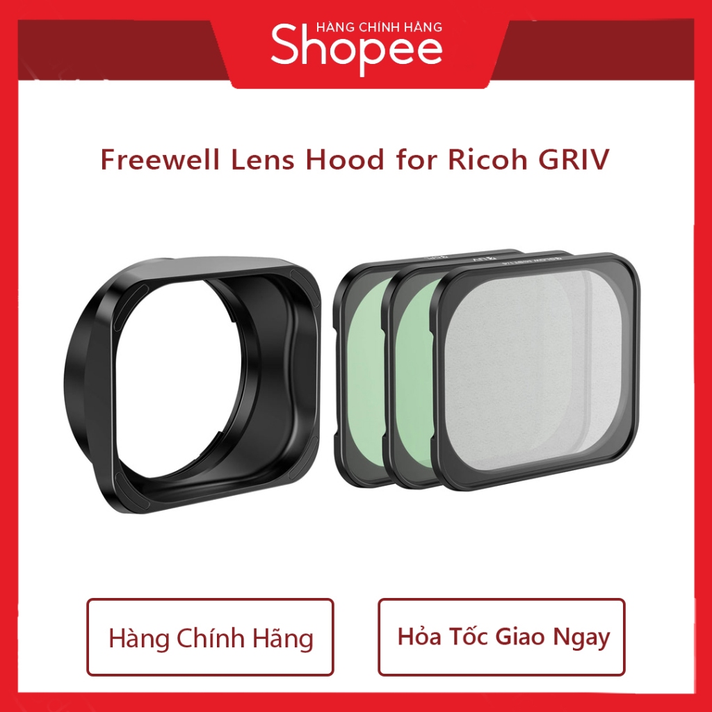 Freewell Lens Hood for Ricoh GRIV GRIII l Lens hood Ricoh GR3 l Filter UV GR4 l Filter Blackmist Gr4