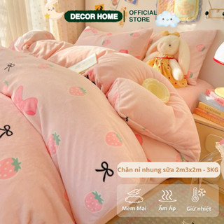   MẪU MỚI  Chăn nỉ nhung sữa 2 lớp mềm mịn có khóa kéo tiện lợi 2m3-2m siêu ấm nặng 3kg Decor Home 