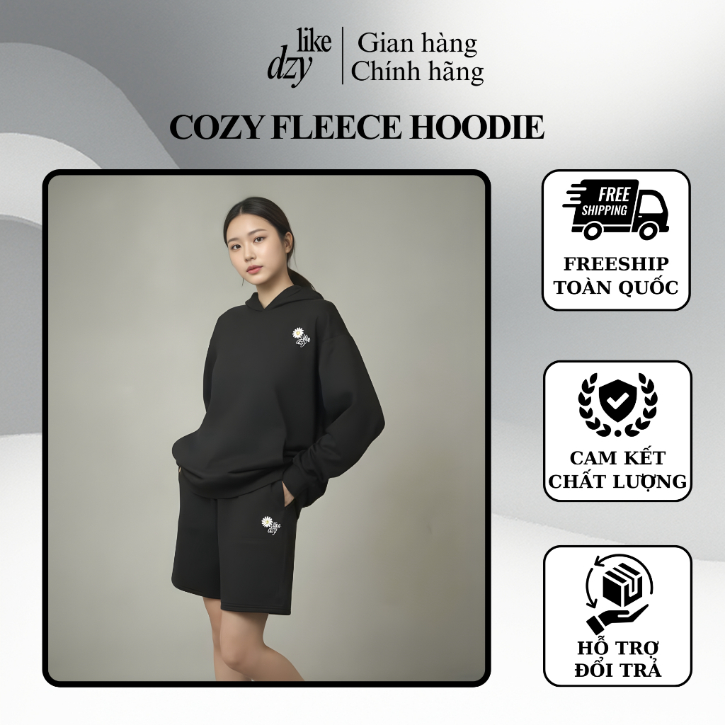 Áo COZY FLEECE HOODIE Likedzy Oversize Unisex
