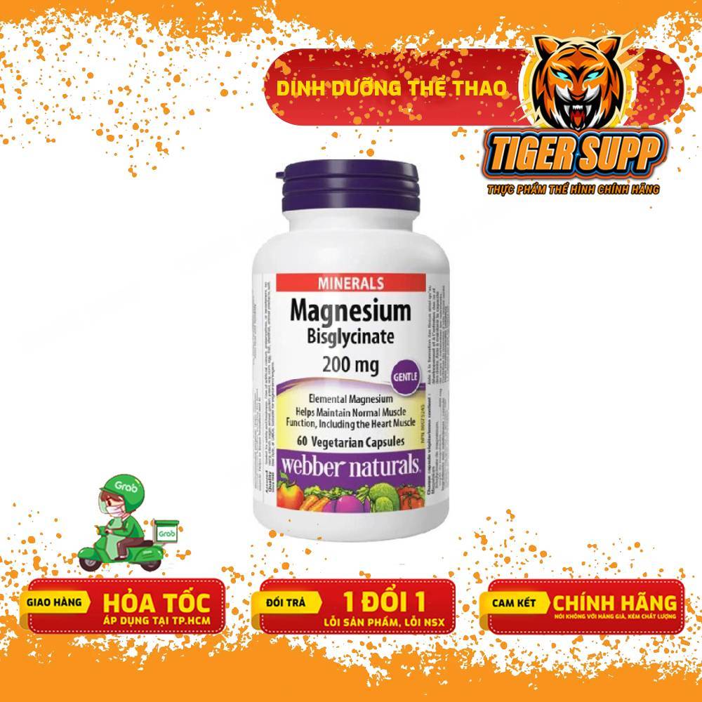 Webber Naturals Magnesium 200mg – Hỗ Trợ Hệ Thần Kinh