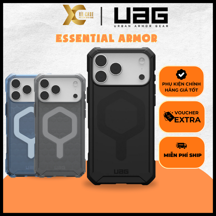 [ CHÍNH HÃNG ] Ốp Lưng UAG Essential Armor Chống Sốc Đạt Chuẩn Chính Hãng cho iP 17 Pro/ 17 Pro Max