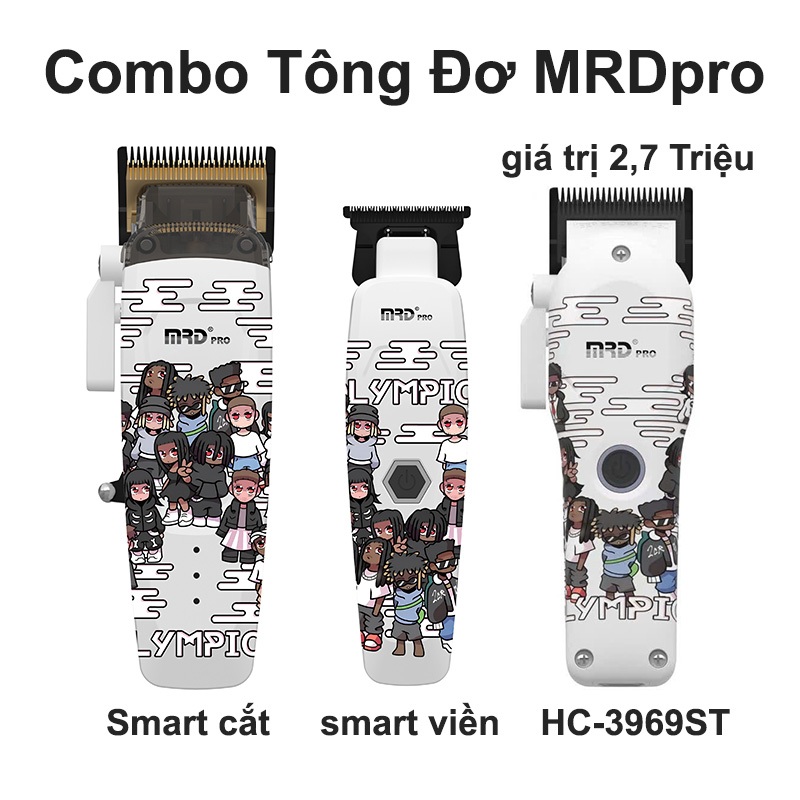 Combo Tông Đơ Cắt Tóc MRDpro limited Smart brain HC-3969ST,Bộ Sản Phẩm Nâng Cấp Nhà MRDpro
