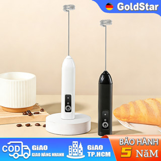 Goldstar-Máy Đánh Trứng Cầm Tay -3 Tốc Độ Sạc Nhanh TypeC—Tạo Bọt Cafe Và Đánh Sữa Tiện Lợi