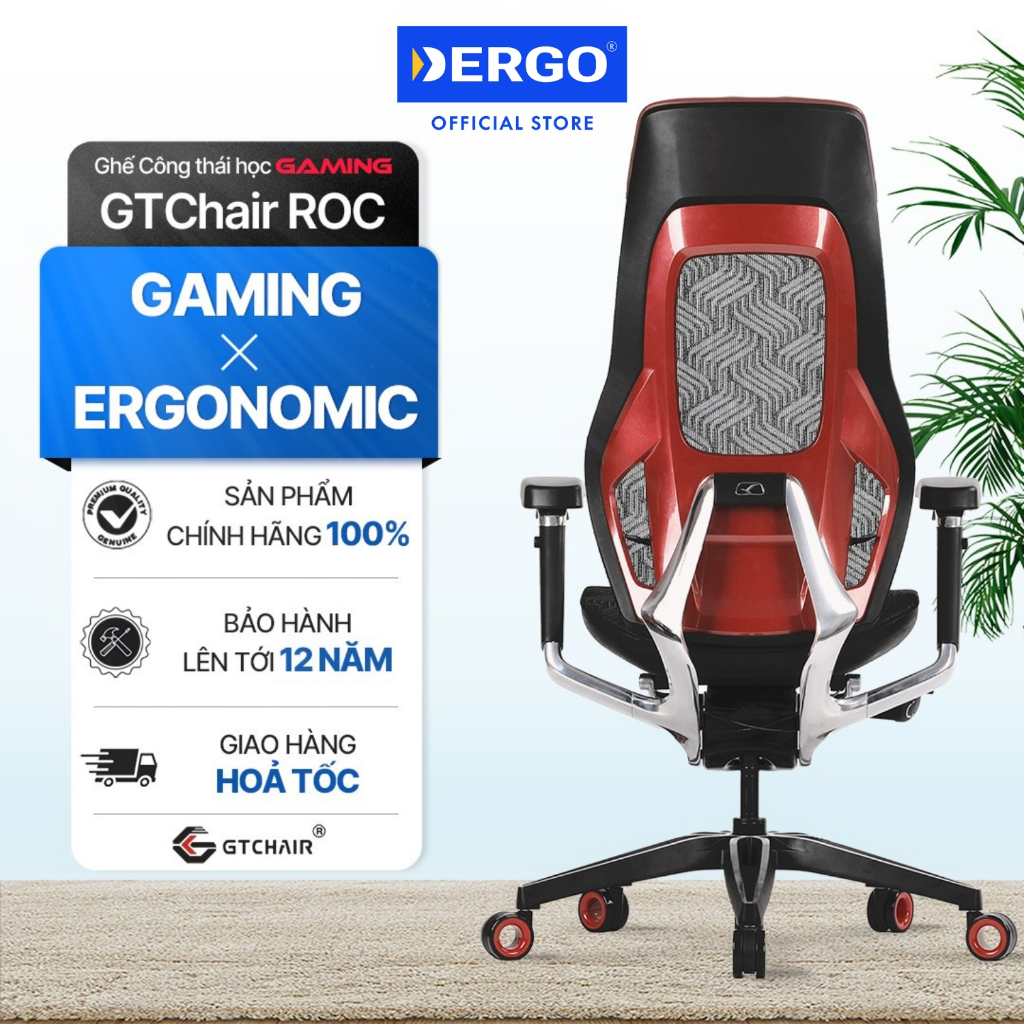 Ghế Công thái học Ergonomic DERGO GTChair ROC Gaming