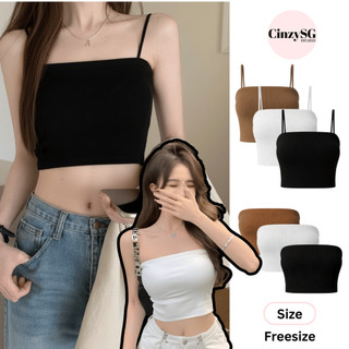 Áo Ống Hai Dây Nữ Croptop Ôm Body Chất Thun Co Giãn Thoáng Mát CinZy SG