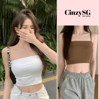Áo Ống Hai Dây Nữ Croptop Ôm Body Chất Thun Co Giãn Thoáng Mát CinZy SG