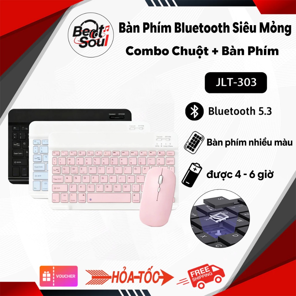 bàn phím chuột không dây bluetooth văn phòng mini 10 inch / máy tính bàn phím chuột bộ đồ (Giao hàng ngay)