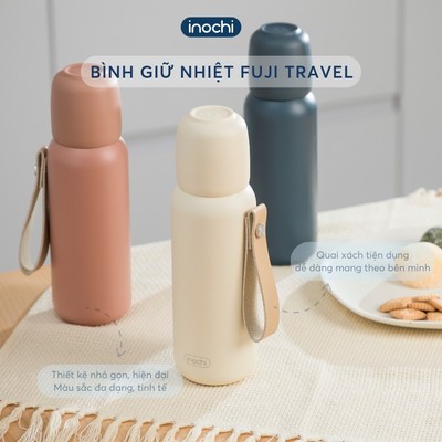 [KHẮC TÊN] Bình Giữ Nhiệt Inochi FUJI TRAVEL, Thép Không Gỉ 316 Chính Hãng Cao Cấp. Giữ Nhiệt Tốt