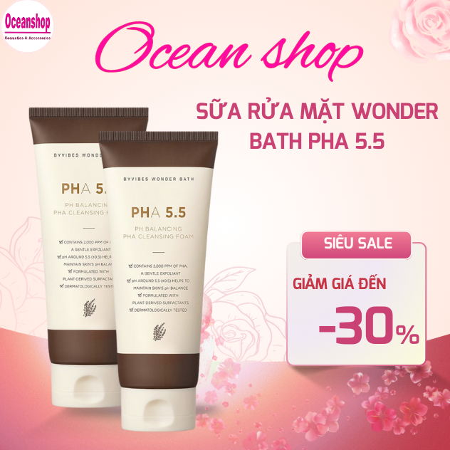 Sữa Rửa Mặt Wonder Bath PHA 5.5 PH Balancing PHA Cleansing Foam 150ml