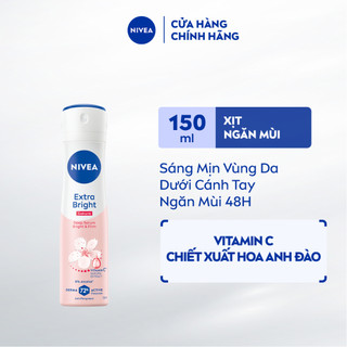 Xịt ngăn mùi nivea serum trắng mịn hương hoa anh đào - 85308