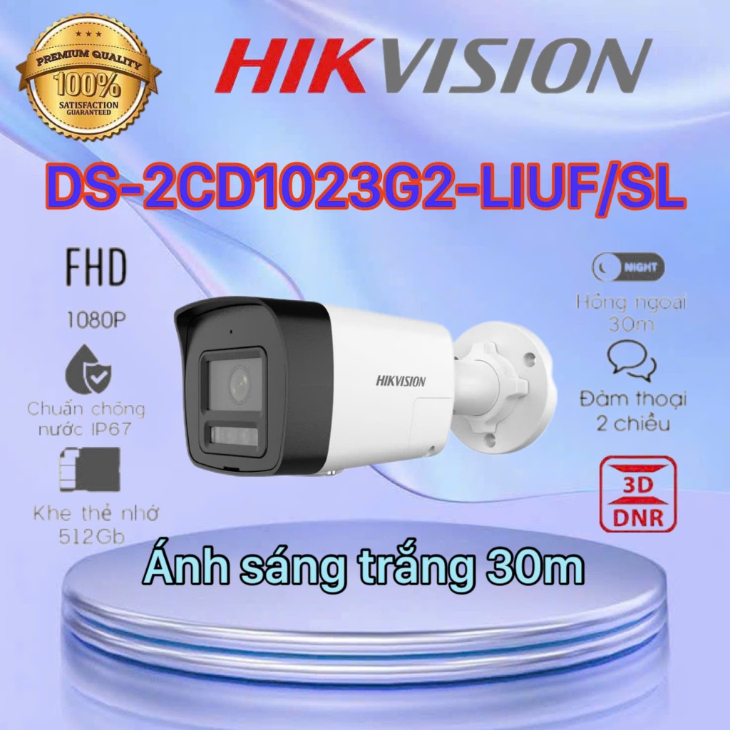 Camera IP 2MP thân trụ HIKVISION DS-2CD1023G2-LIUF/SL