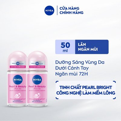 Bộ 2 Lăn Ngăn Mùi NIVEA Pearl&Beauty Shaveless Ngọc Trai | Mịn Mượt Da (50 ml) - 98500