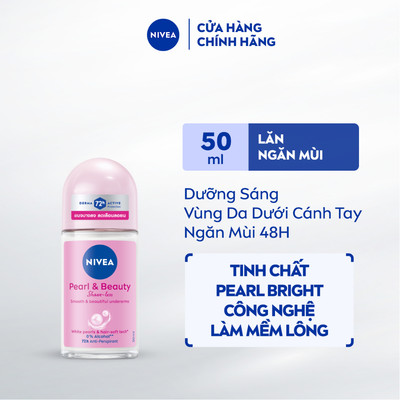 Lăn Ngăn Mùi NIVEA Pearl&Beauty Shaveless Ngọc Trai | Mịn Mượt Da 50ml / Lăn Khử Mùi Nữ - 98500
