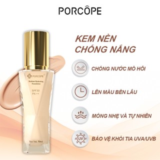  PORCOPE Kem Nền Dạng Lỏng Chống Nắng Chống Nước Lâu Trôi Dưỡng Ẩm Tự Nhiên Không Dính 30ml 