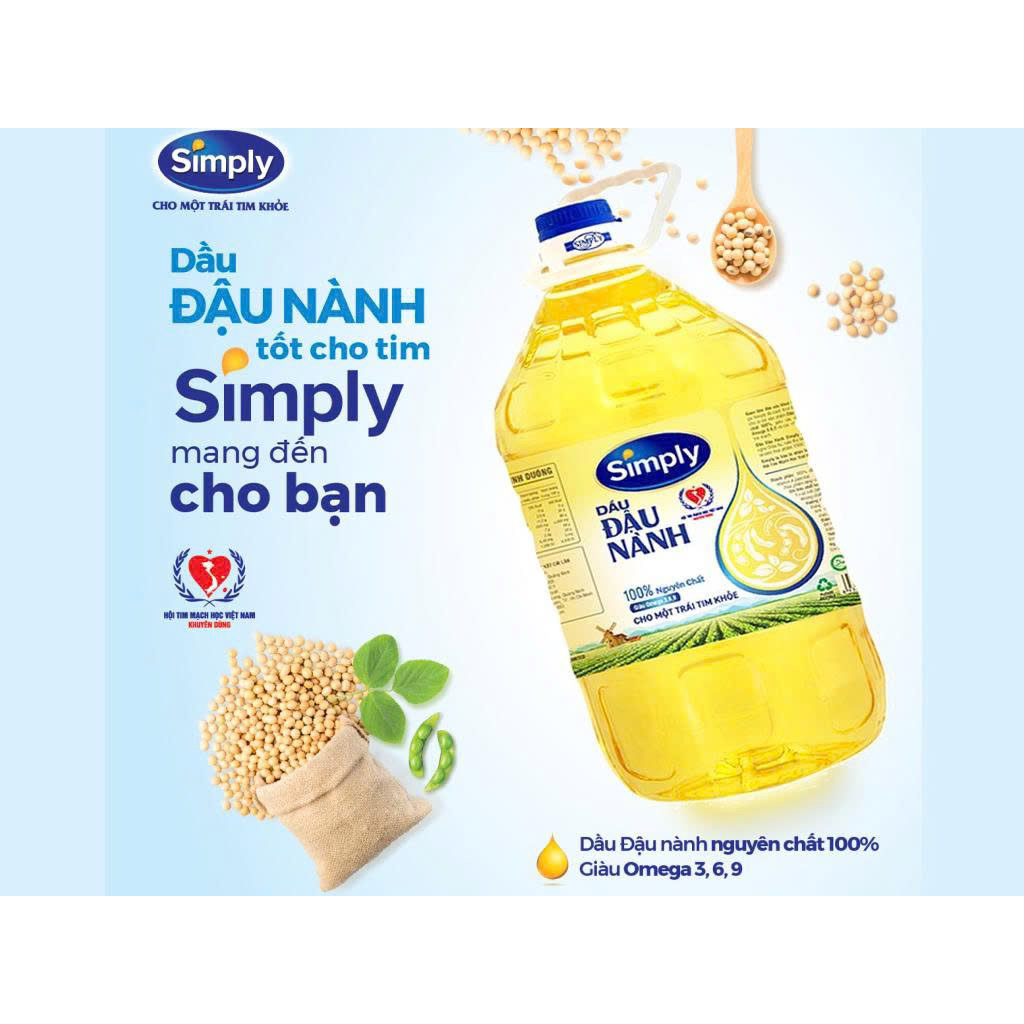 Dầu Ăn Simply Đậu Nành 5L