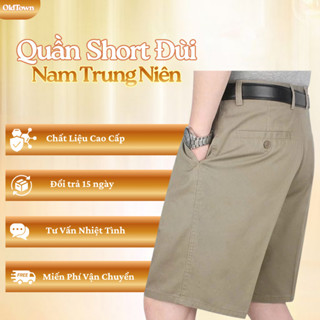  Quần Short Đùi Kaki Gloria Nam Trung Niên Quần Ngố Tặng Bố Tặng Ông Vải Kaki Mềm Cao Cấp 