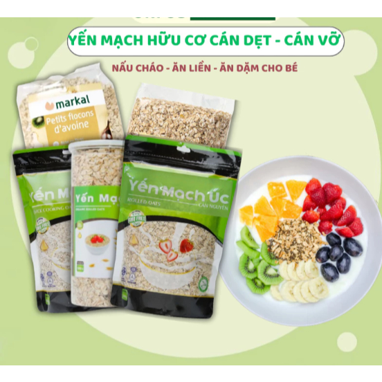 Yến mạch ONFOD cán dẹt cán vỡ, ngũ cốc giảm cân healthy cho người ăn kiêng tập gym 500g