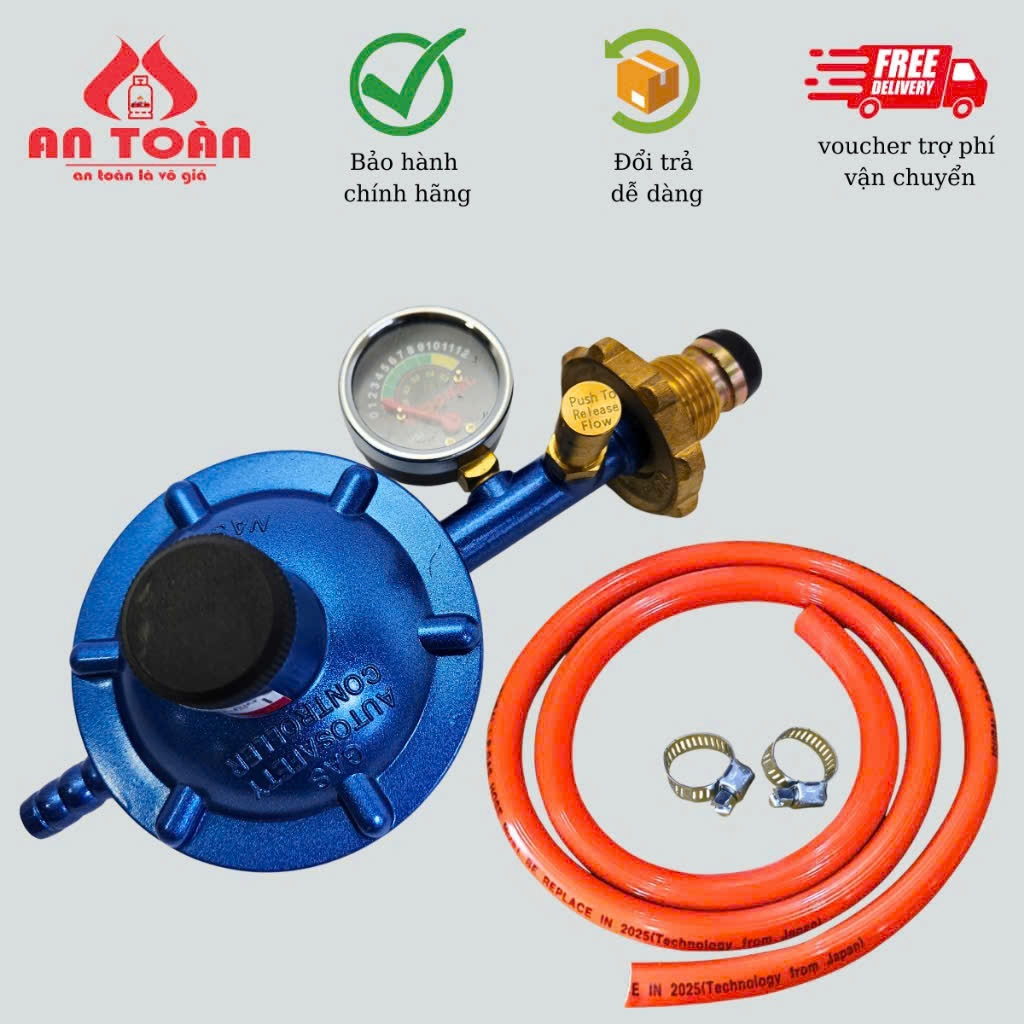 VAN DÂY BẾP GA NASONAL mode NA-777 ( CÓ ĐỒNG HỒ ĐO ÁP BÌNH GAS )