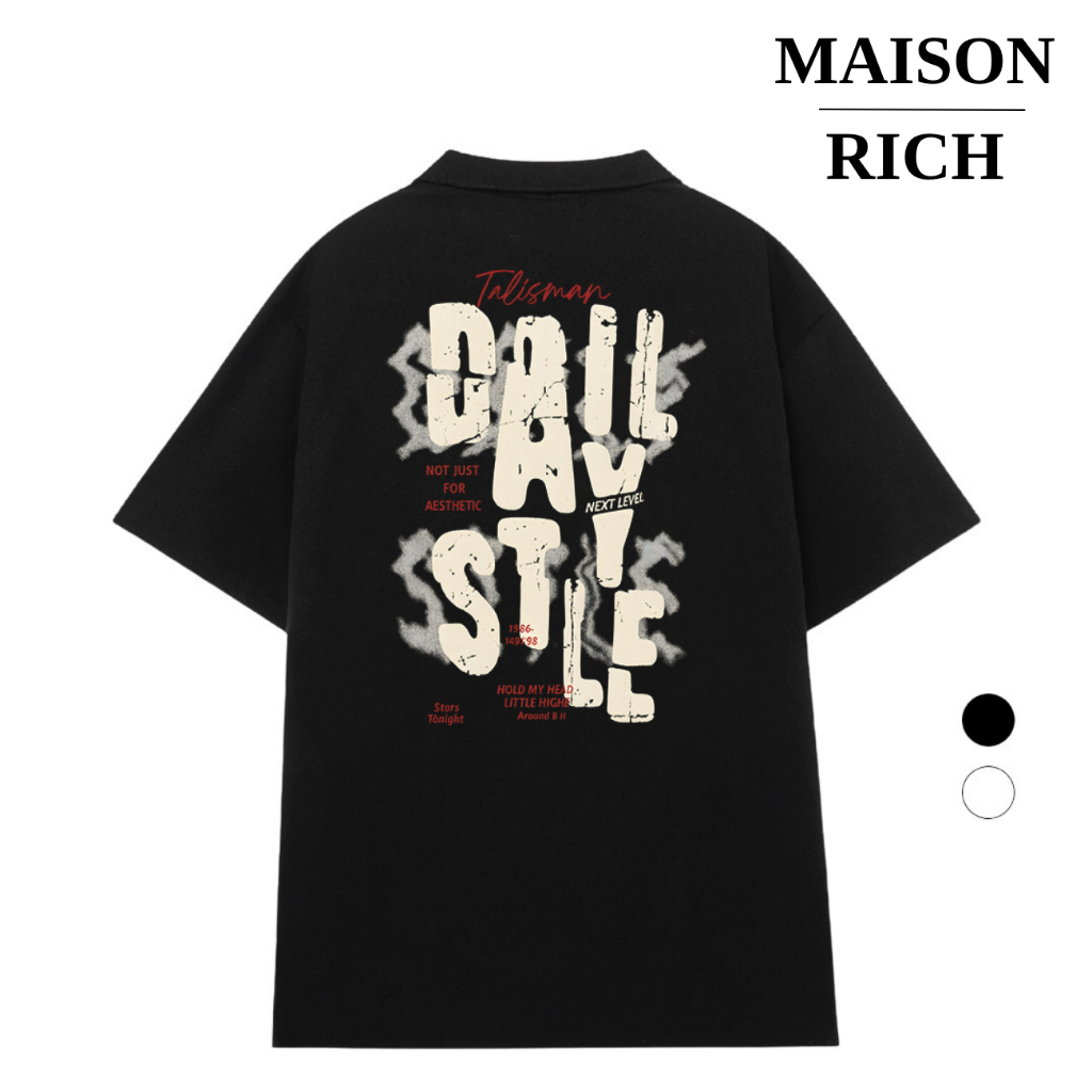 Áo Thun Có Cổ Polo Maison Rich Premium Tee Grunge Daily Style Graphic