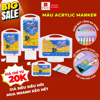   Xả Kho  Bút Màu Acrylic Marker 48 Màu CLASSMATE Màu Acrylic Vẽ Trên Đa Chất Liệu Chồng Được Màu Không Thấm Sang Mặt Sau 
