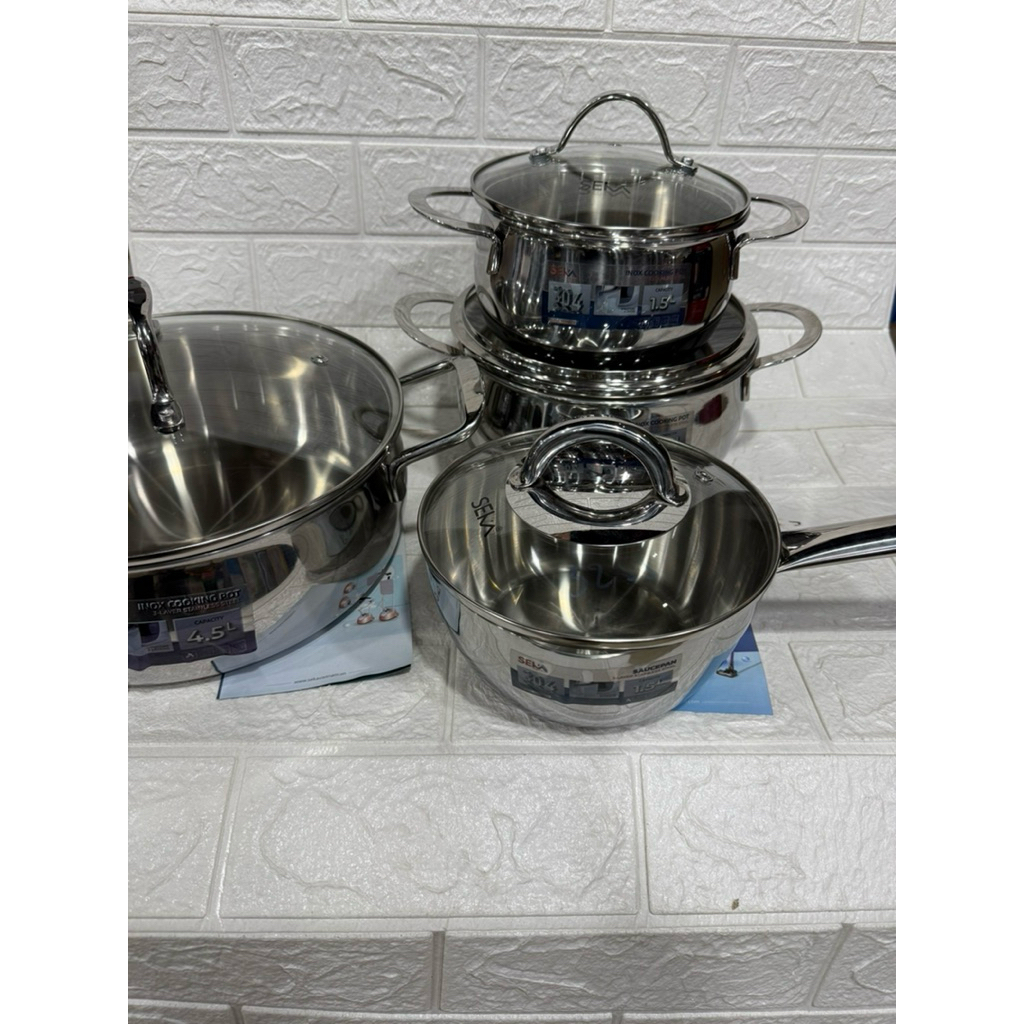 Nồi inox 304 Seka 1,5lít-3 lít -4,5lít bán lẻ từng size