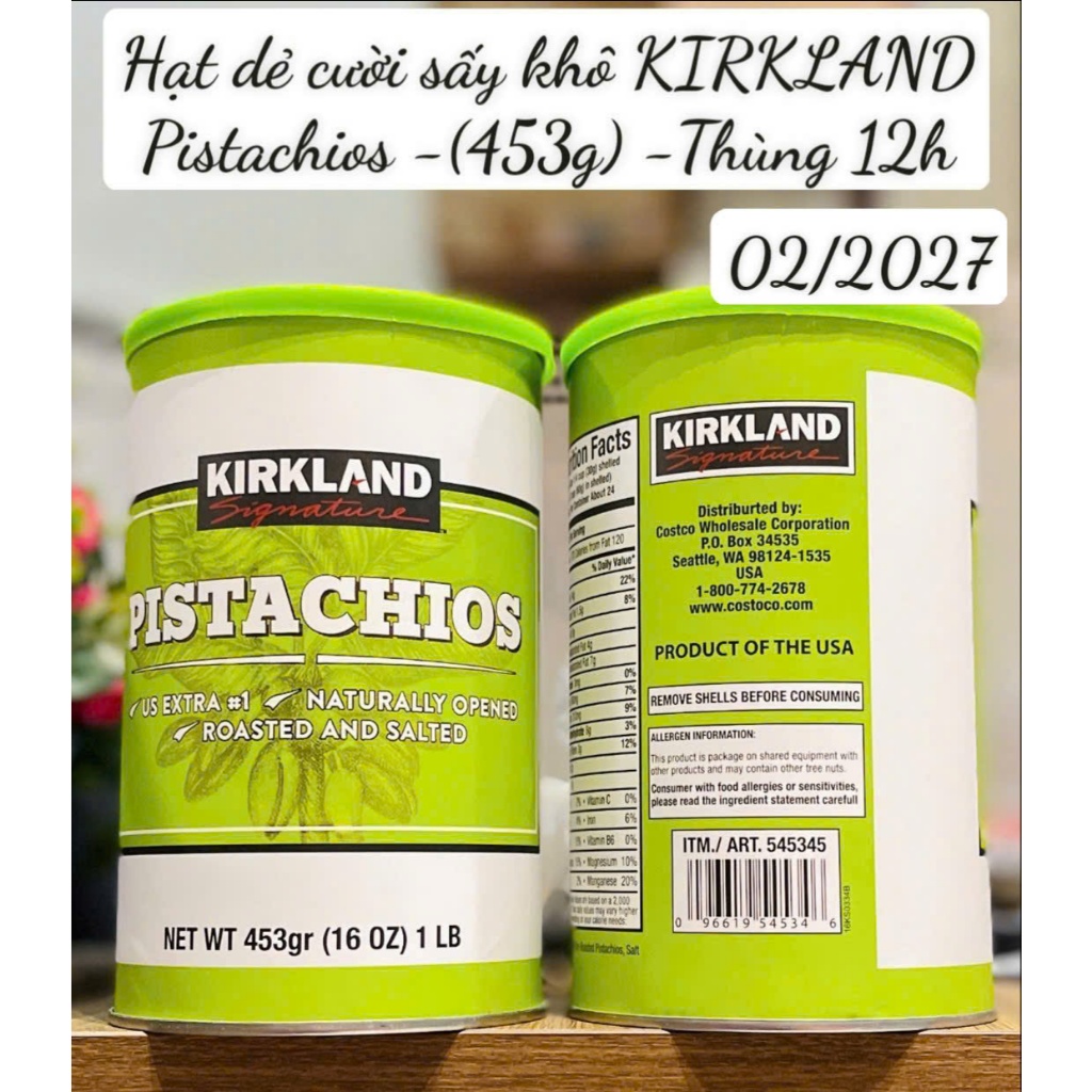 Các loại hạt của KIRKLAND Signature, hạt óc chó, hạt dẻ cười, hạt hạnh nhân, hạt mix hỗn hợp Mỹ Ăn V