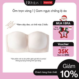  Áo Lót Không Dây Chống Tụt Siêu Độn Dáng Quây Cup Ngang Nâng Ngực Có Dây Tháo Rời BLOVELAN ARI 
