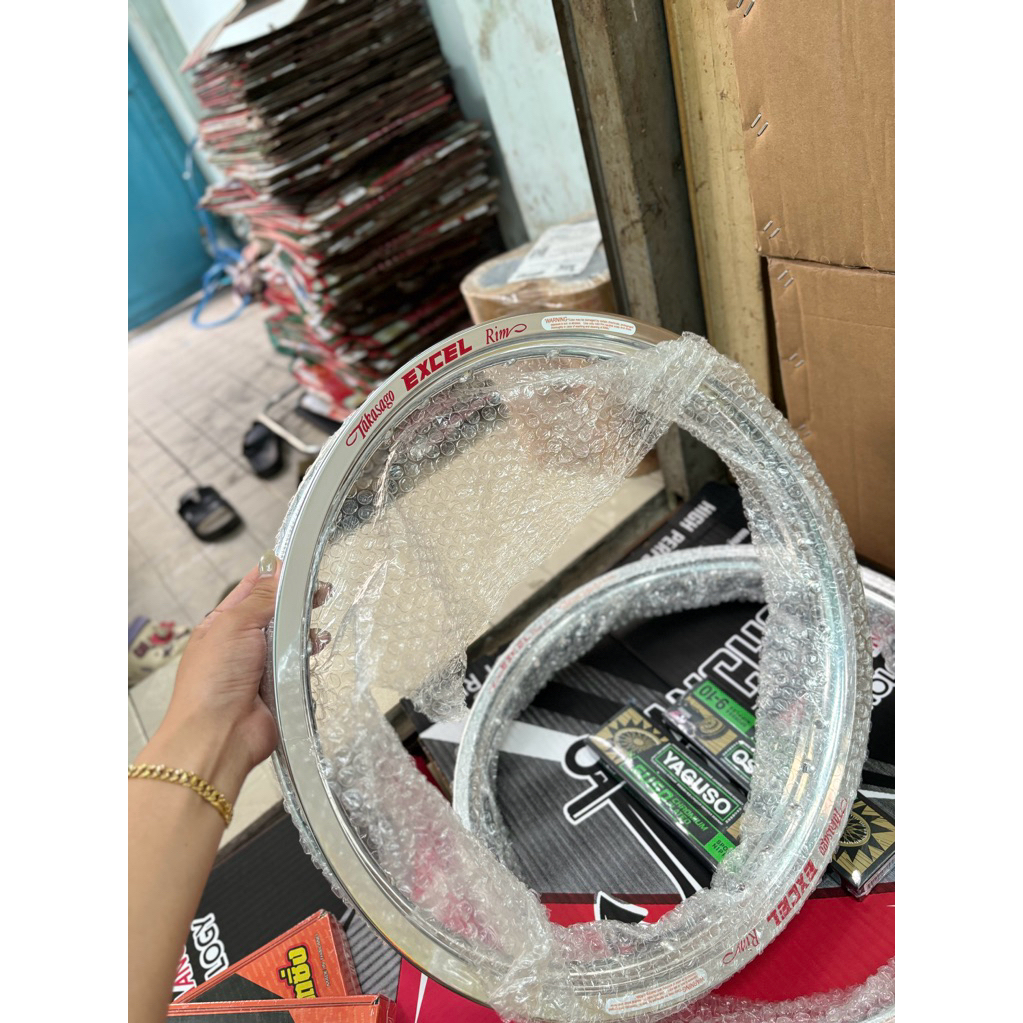 Niềng Anchor mod tem Excel rim size 1.4 1.6 - màu bạc