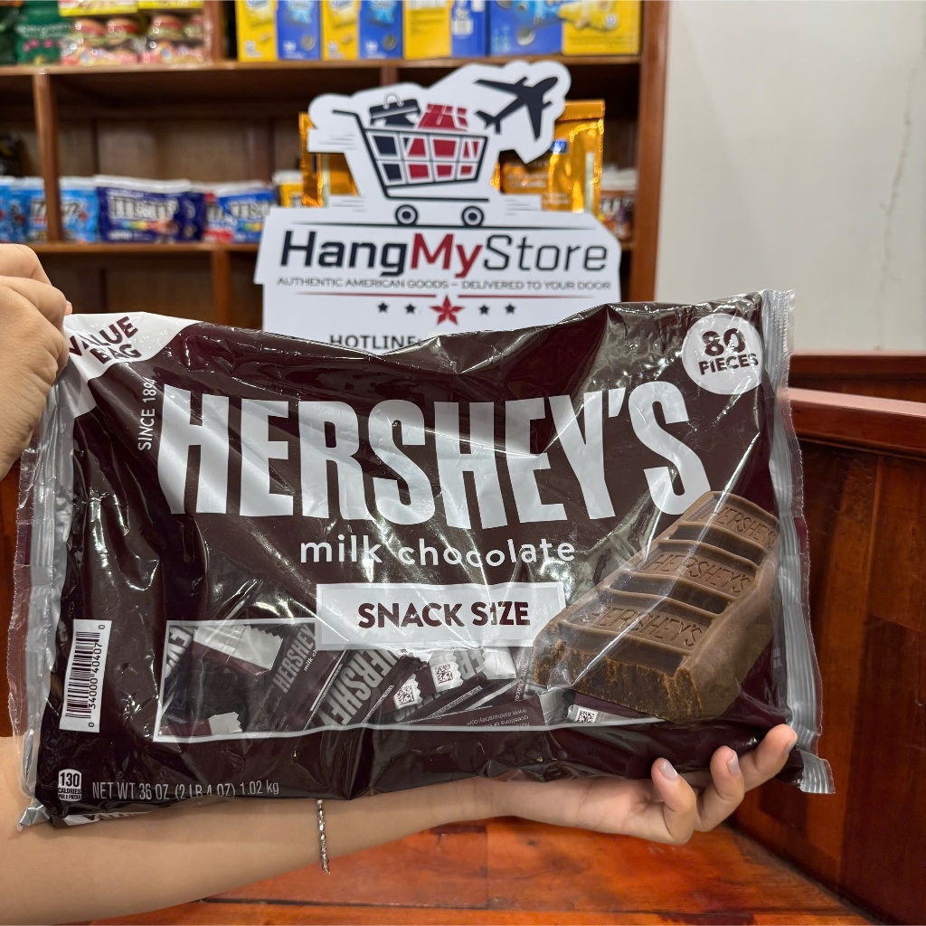 Socola Sữa Hershey's - Milk Chocolate HerShey's 80Thanh 1.02kg nhập Mỹ