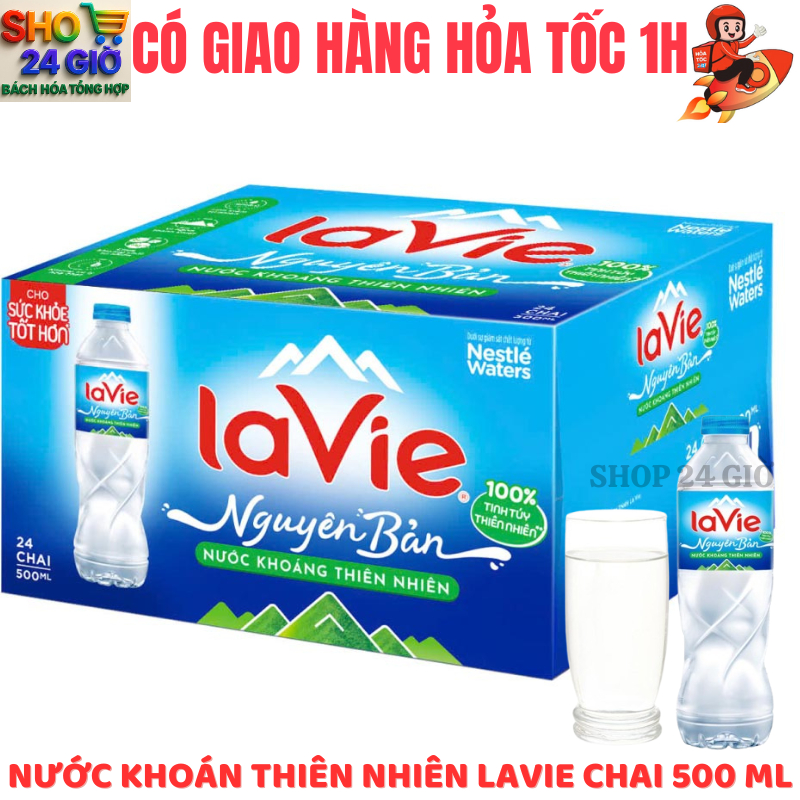 Nước Suối Lavie  Thùng 24 Chai 500 Ml