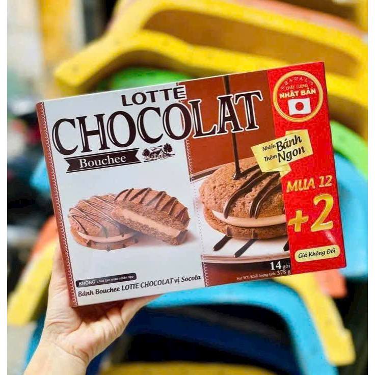 Bánh Lotte Chocolate Bouchee Vị Socola - Hộp 387g