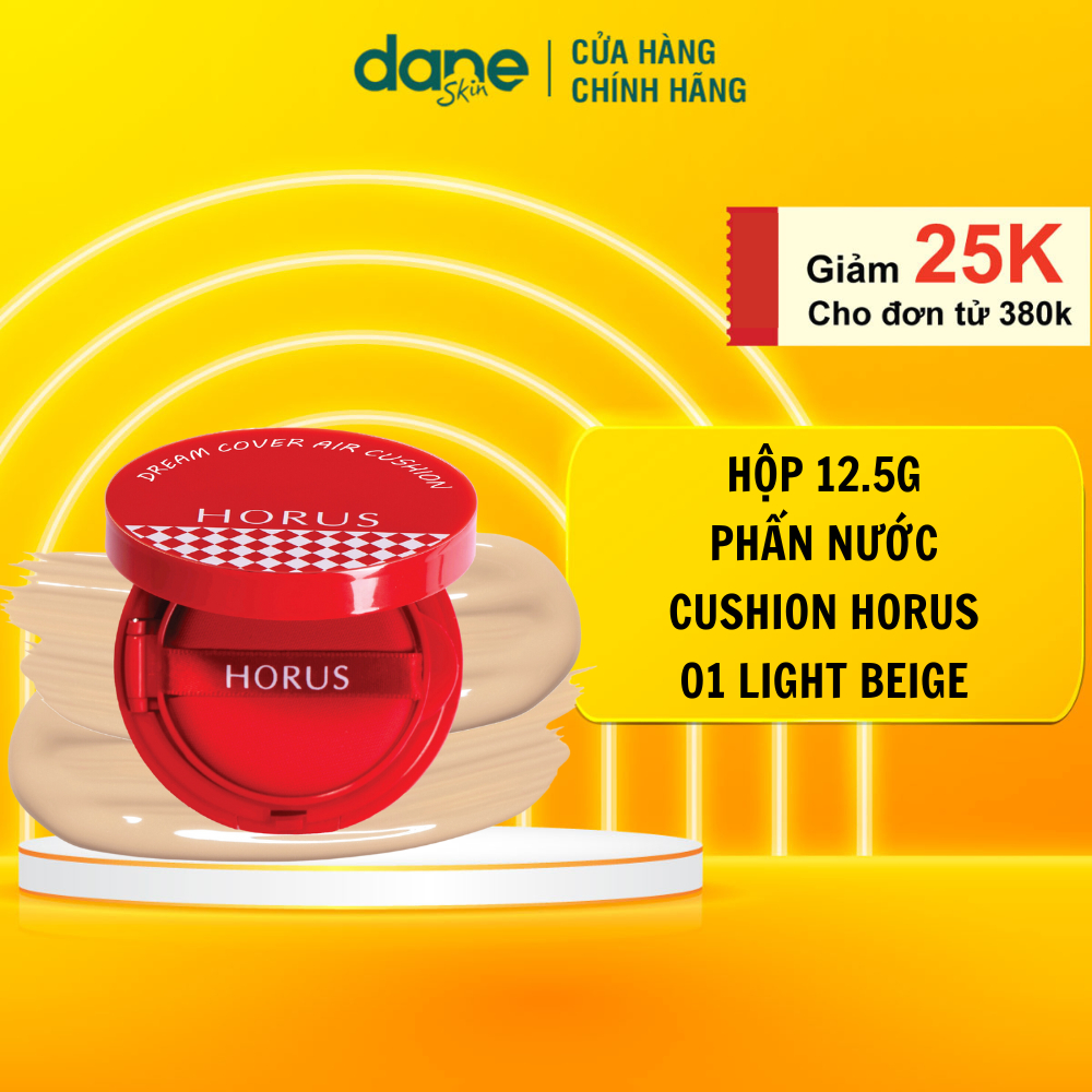 Phấn nước Horus Dream Cover Air Cushion 12.5g - che khuyết điểm vượt trội, ẩm mịn, mỏng nhẹ
