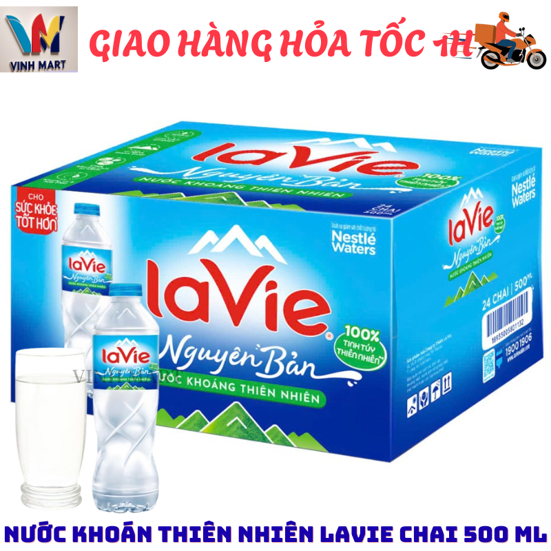 Lavie Nước Khoáng Thiên Nhiên Thùng 24 Chai 500 Ml