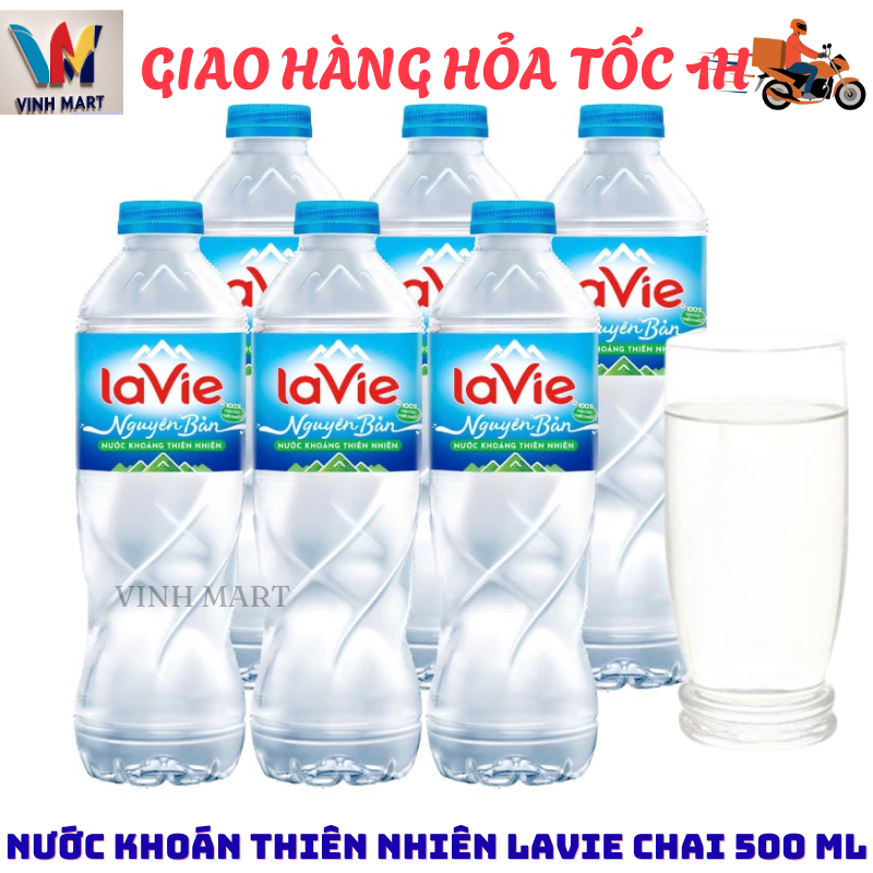 Lavie Nước Khoáng Thiên Nhiên Lốc 6 Chai 500 Ml