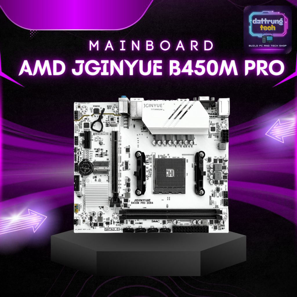 AMD Jginyue B450M Pro Mainboard - B450 Socket AM4 DDR4M ATX, BH 36T Quality Motherboard