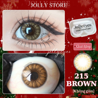  Lens Kính áp tròng 215 Brown LUNA EYES không giãn 14.0mm JOLLY STORE 