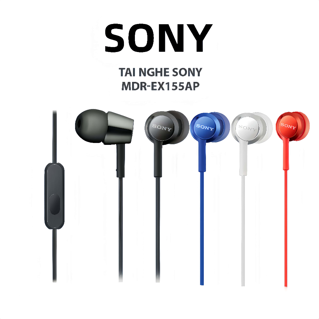 Tai Nghe Nhét Tai Có Mic Sony EX155AP | Chính Hãng Sony Việt Nam | Bảo Hành 12 Tháng Toàn Quốc | BigBuy360 - bigbuy360.vn