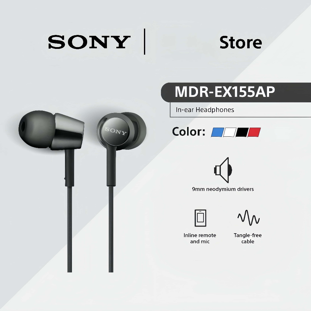 Tai Nghe Nhét Tai Có Mic Sony EX155AP | Chính Hãng Sony Việt Nam | Bảo Hành 12 Tháng Toàn Quốc | BigBuy360 - bigbuy360.vn