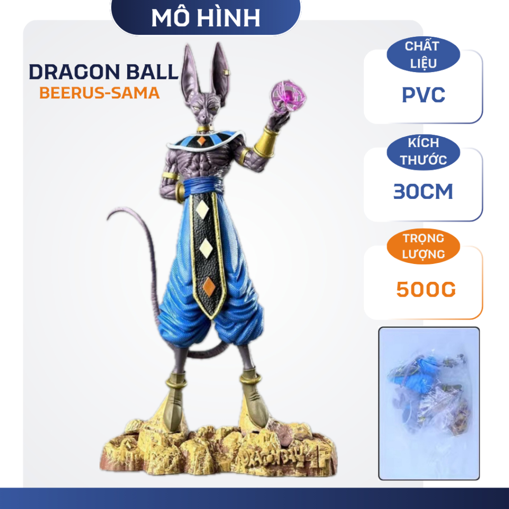 Mô Hình DragonBall - Mô Hình Thần Huỷ Diệt Beerus (30cm)