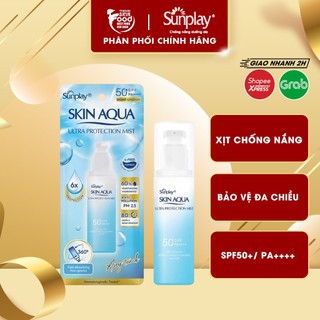 Xịt chống nắng Sunplay bảo vệ đa chiều Skin Aqua Ultra Protection Mist SPF50+ PA++++ 60ml
