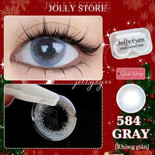  Lens Kính áp tròng 584 Gray LUNA EYES không giãn 14.0mm JOLLY STORE 